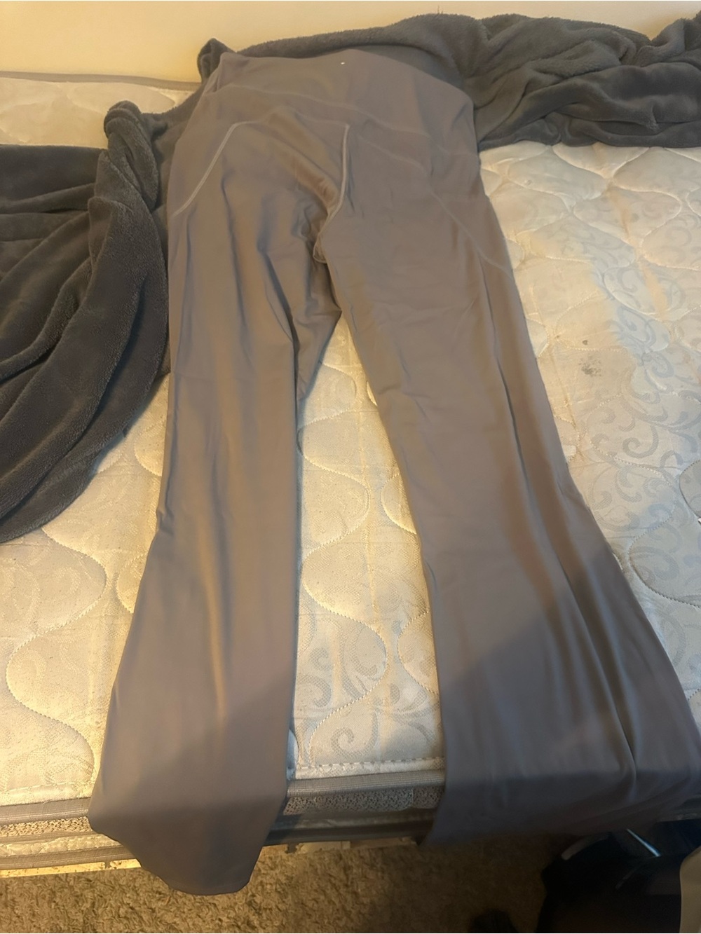 SHEIN Gray High-Waist Flare Pants
